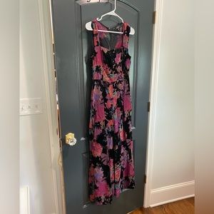 Lulu’s Black and Floral Jumpsuit